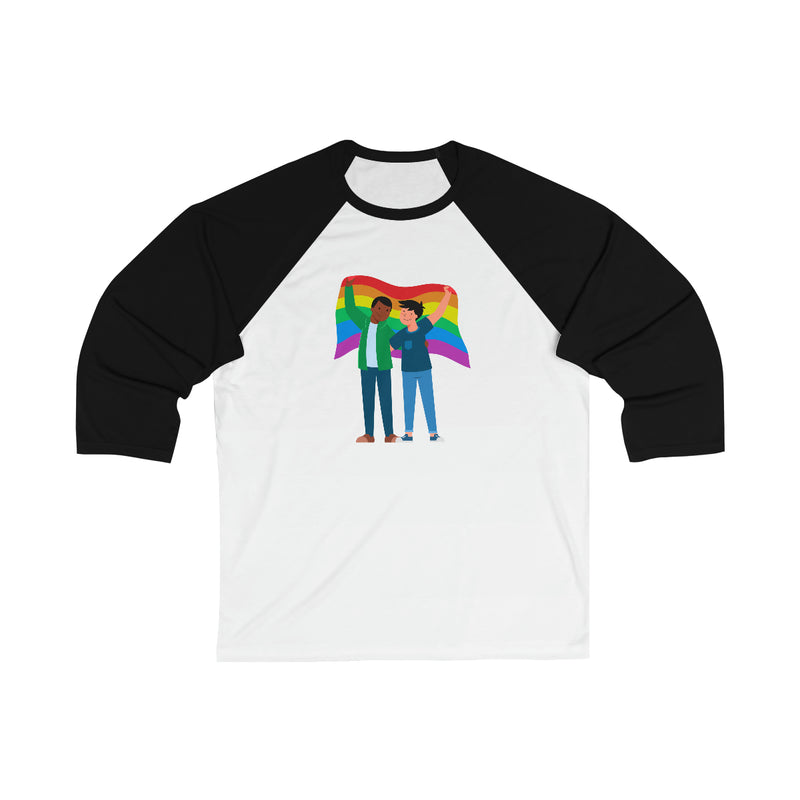 Colour me Happy 3\4 Sleeve Baseball Tee